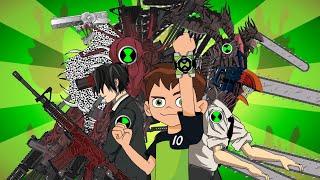 Best Of Ben 10 Chainsaw Man Team vs skibidi toilet | Fanmade Transformation