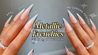 Tired of Chrome Powder? Try THIS InsteadBeginner Friendly French Tips At Homegel x nails tutorial