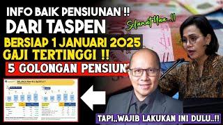 DARI TASPEN ‼️ 5 GOLONGAN PENSIUN DENGAN GAJI TINGGI DI AWAL TAHUN 2025‼️