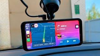 Видеорегистратор Volam 4K дисплей 6,25"+car play+ android auto, обзор, дневная и ночная съёмка.