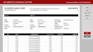 Excel Automated Invoice Generator (FREE DOWNLOAD)