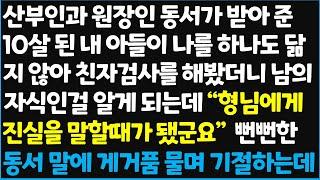 (신청사연) 산부인과 원장인 동서가 받아 준 10살 된 내 아들이 나를 하나도 닮지 않아 친자검사를 해봤더니 남의 자식인걸 알게 되는데 ~  [신청사연][사이다썰][사연라디오]