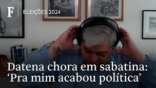 Datena termina entrevista emocionado ao relembrar carreira no jornalismo e na política