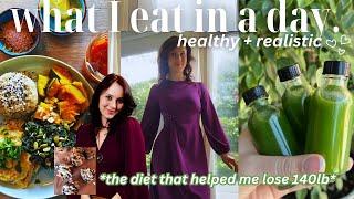 WHAT I EAT IN A DAY TO LOSE WEIGHT: How we lost 250lb in less than 2 years *healthy + realistic*