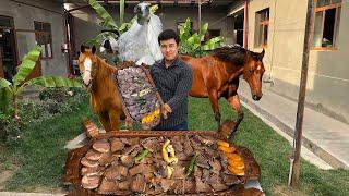 Qazaq cooks HORSE meat | BESHPARMAQ Delicious | Traditional Kazakh Foods