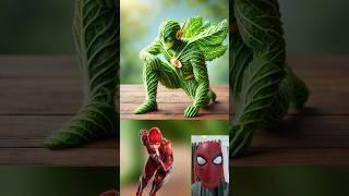 superheroes but cabbage leaves Marvel&DC-All Characters#marvel #avengers#shorts#qgrcartoon#cars