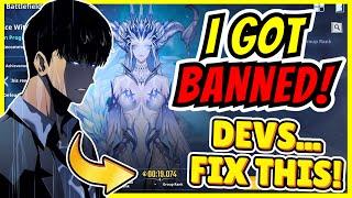 'I GOT BANNED'.. DO NOT DO THIS! DEVS FIX YOUR GAME! BATTLEFIELD OF TIME BUG! [Solo Leveling: Arise]