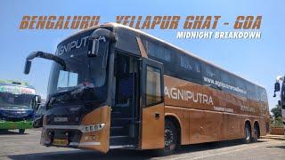 BANGALORE to GOA | Only Scania Sleeper to Goa - Agniputra Travels via Yellapur Ghat