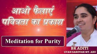 MEDITATION on PURITY   BK Aditi ,RAJYOGA TEACHER, Gyan Sarovar, Mt  Abu,, Raj