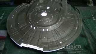 Polar Lights 1/350 Scale Enterprise NX-01 Buildup PT 6 Lighting The Saucer