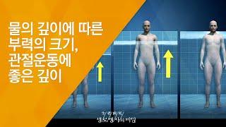 물의 깊이에 따른 부력의 크기, 관절운동에 좋은 깊이 - (20150128_533회 방송)_목욕으로 치유한다! 따뜻한 수(水)치료