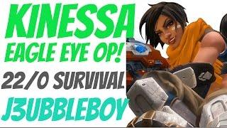 Paladins Kinessa Gameplay - Survival Carry - Eagle Eye - Snowfall Junction