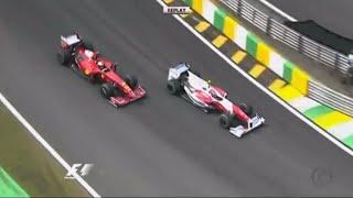 Kamui Kobayashi’s pre-DRS late braking style pass maneuver!!