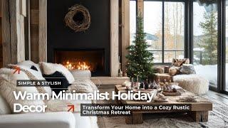 Understated Elegance: Rustic Minimalism for a Cozy Holiday Retreat