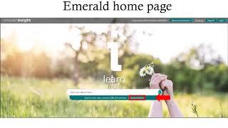 Finding Journal Articles in Emerald