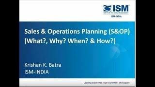 Sales & Operations Planning S&OP