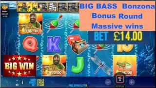 Big Bass Bonanza Bonus   Massive wins!! - £14 BET!!