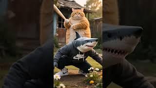Feline Fury vs. Ocean Titan: A Clash of Claws and Jaws