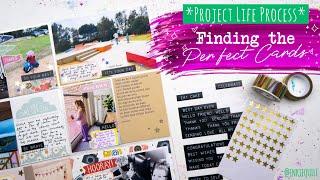   FINDING THE PERFECT CARDS // Project Life Process