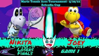 Zelcadia Cup Mario Tennis Aces Tournament - Losers Final, Game 1 - Nikita vs Joey