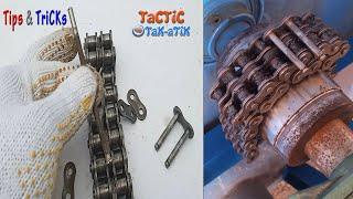 how to easily insert the chain connecting pin into the chain coupler