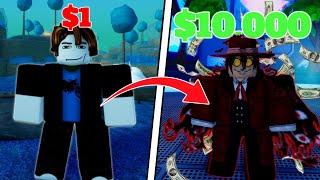 Anime Realms But I Restart With $10,000 ROBUX!? Roblox Ep 1