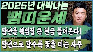 ⭐2025년 을사년 대박나는 뱀띠운세⭐말년으로 갈수록 꽃을 피는 사주! 말년을 책임질 큰 현금 들어옵니다! 53년생 65년생 77년생 89년생 뱀띠 신년운세