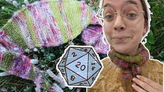 D20 Dice decides How to Knit a Sophie Scarf: adding Chaos to a Cult Classic