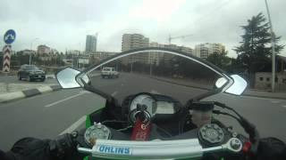 Kawasaki ZX-6R. City Riding. Tbilisi