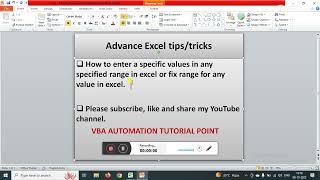 #How would a user allow to enter specific values in Excel range #excel # Excel tips # Excel tricks