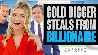 GOLD DIGGER STEALS from Billionaire. Regrets It Instantly at the End. Totally Studios.