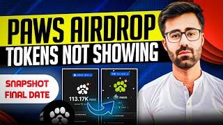 Paws Airdrop Token Not Showing Solution || Paws Airdrop Token Stolen Christmas Task