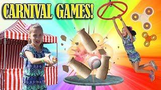 I WON A FIDGET SPINNER!!! World's Hardest Carnival Game!