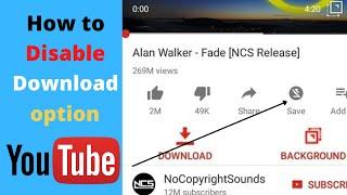 youTube video not downloadable  | disable download option on YouTube   hamara official channel