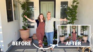 SHADED Front Porch Makeover with Landscape Designer Kate David!