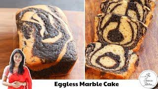 No Oven, Eggless Choco Vanilla Marble Cake | Tastiest Marble Cake Ever ~ The Terrace Kitchen