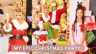 I Threw a HUGE Grinch Themed Christmas Party for 100 Guests! | Raven Elyse Vlogs