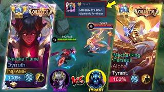 INGAME VS TYRANT TOP 1 GLOBAL ALPHA | DYRROTH VS ALPHA - WHO WILL WIN? Mobile Legends