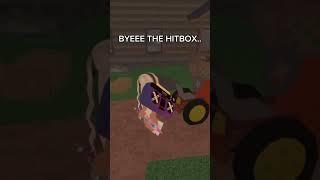 the hitbox goes crazyyy #roblox #mm2