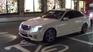 DECATTED C63 AMG Crazy Revving and Accelerations in London!!