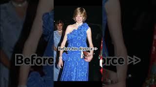 the dresses charles made her wear vs her style after her divorce#ladydianaspencer #ladydi#queendiana