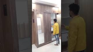 furniture sliding wardrobe||3 door sliding wardrobe with mirrors||#shorts #Furnitur New A Dhubri