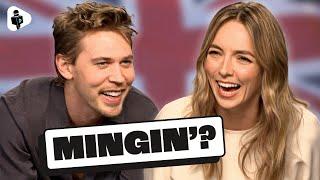 Austin Butler Learns British Slang Words From Jodie Comer  The Bikeriders Interview!