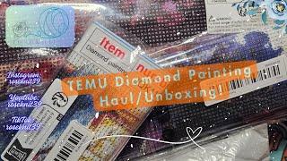 Roseknit39 - Ep 126: TEMU Diamond Painting Haul/Unboxing #craft #temu #unboxing #budgetfriendly #diy