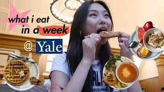 what i eat in a week at college (@ YALE!) | dining hall, famous yale waffle, late night food spots