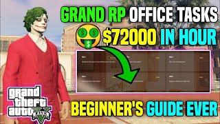 HOW TO EARN MONEY IN GRAND RP - GTA V || OFFICE TASK || EASY MONEY || #grandrp #gta5