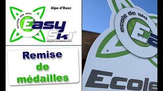 EASYSKI Ecole de ski internationale Alpe d'Huez - Remise des médaille de tous les cours