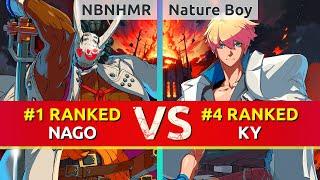 GGST ▰ NBNHMR (#1 Ranked Nagoriyuki) vs Nature Boy (#4 Ranked Ky). High Level Gameplay