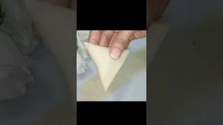 One Bite Aloo Samosa Recipe With Easy Folding Techinque | Samosa Folding Ramazan Recipe #ytshorts