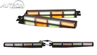 XRIDONSEN 34" COB LED Visor Light Bar Emergency Warning Flash Windshield Strobe Lights